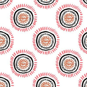Cool abstract blossom flowers abstract circles fall coral