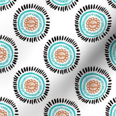 Cool abstract blossom flowers abstract circles winter blue