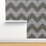 Half Color Counterchange Paisley Chevron