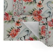 japanese crane 2 - fabric