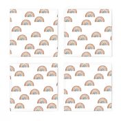 Scattered Rainbows || Earth toned watercolour rainbows || Rainbow Baby kids bedding