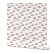 Scattered Rainbows || Earth toned watercolour rainbows || Rainbow Baby kids bedding