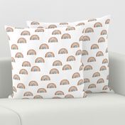 Scattered Rainbows || Earth toned watercolour rainbows || Rainbow Baby kids bedding