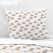 Scattered Rainbows || Earth toned watercolour rainbows || Rainbow Baby kids bedding