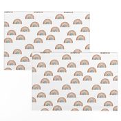 Scattered Rainbows || Earth toned watercolour rainbows || Rainbow Baby kids bedding