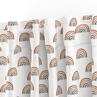 Scattered Rainbows || Earth toned watercolour rainbows || Rainbow Baby kids bedding