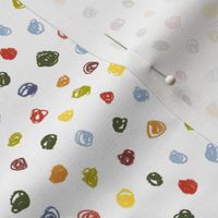 crayon polkadots - autumncolors on white