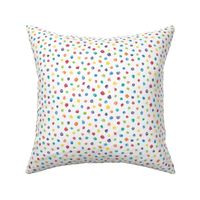 crayon polkadots in rainbow colors