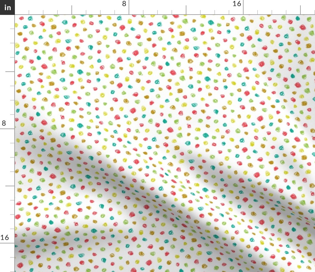 crayon polkadots in botanical colors