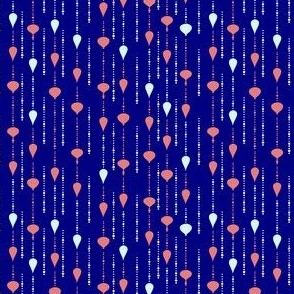 Ornament Rain blue and pink
