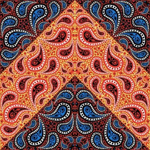 Counterchange Paisley Bandana Chevron 1