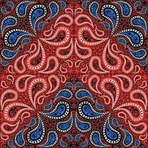 Counterchange Paisley Bandana Chevron 2