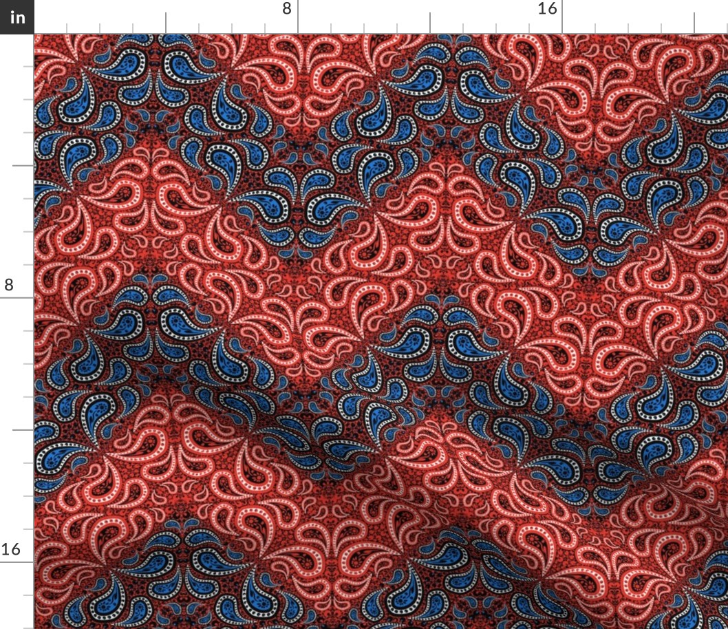 Counterchange Paisley Bandana Chevron 2