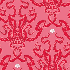 tentacle damask red