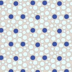Sky Royal Blue Cloud Circles || Stone Gray Grey Spots dots Taupe _Miss Chiff Designs