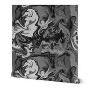 BN1 -  LG - Abstract Marbled Mystery in Monochromatic Grey