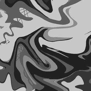 BN1 -  LG - Abstract Marbled Mystery in Monochromatic Grey