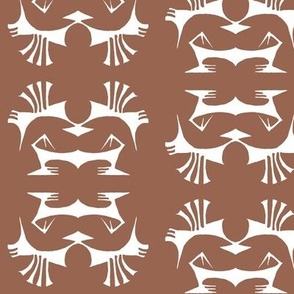 ISLAND TRIBAL PRINT 2 - Brown and White