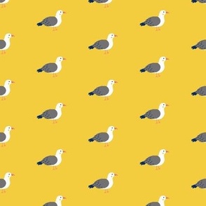 Seagulls on Yellow