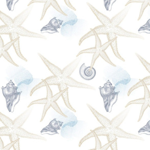 starfish_2_beige_white_seamless_blue_coral_conch_shell_tiled