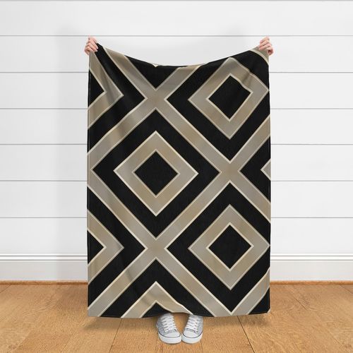 Geometric Stripes-BlackGold