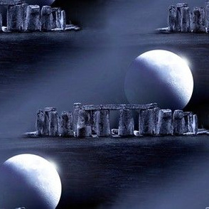 stonehenge by night - fabric