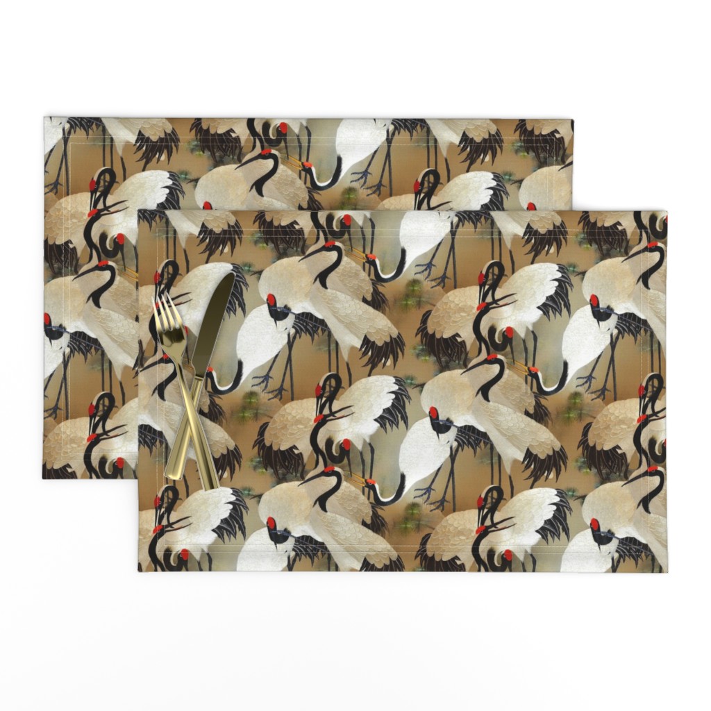 chinese crane fabric