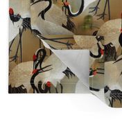 chinese crane fabric