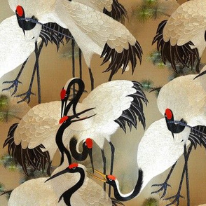 chinese crane fabric