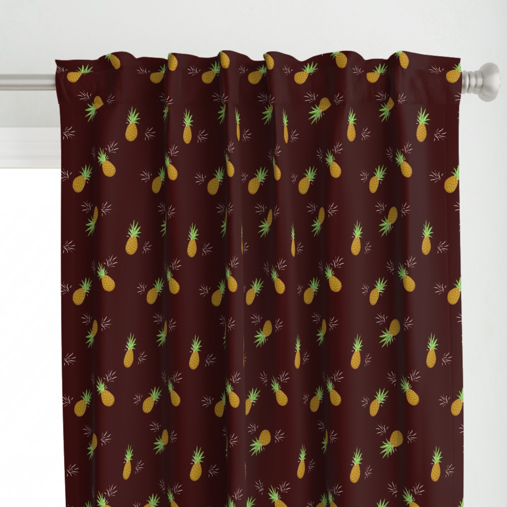 Pineapples in Chocolate // Summer repeat pattern // Quirky and fun print for giftwrap or fabric - original design by Zoe Charlotte