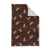 Pineapples in Chocolate // Summer repeat pattern // Quirky and fun print for giftwrap or fabric - original design by Zoe Charlotte