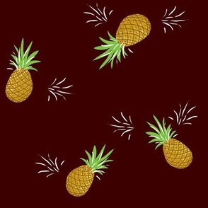 Pineapples in Chocolate // Summer repeat pattern // Quirky and fun print for giftwrap or fabric - original design by Zoe Charlotte