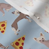 chinese crested dog hairless pizza cute food dog funny dog print sweet pet dogs