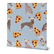 chinese crested dog hairless pizza cute food dog funny dog print sweet pet dogs