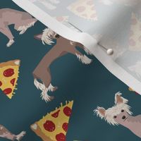 chinese crested dog hairless dog food pizza cute funny cute dog pizza food print for dog lovers