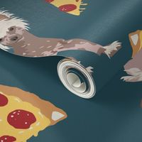 chinese crested dog hairless dog food pizza cute funny cute dog pizza food print for dog lovers