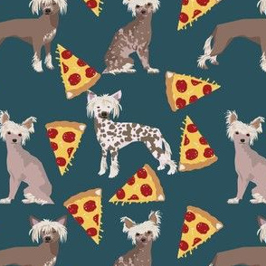 chinese crested dog hairless dog food pizza cute funny cute dog pizza food print for dog lovers