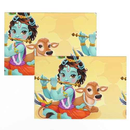  Baby Krishna with sacred cow