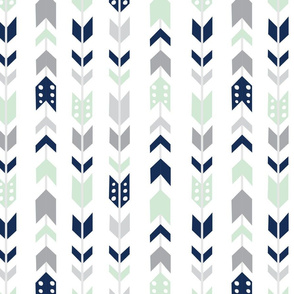 navy + mint + grey 