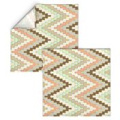 Railroaded Luxe Chevron // Mint Coral Gold Dust