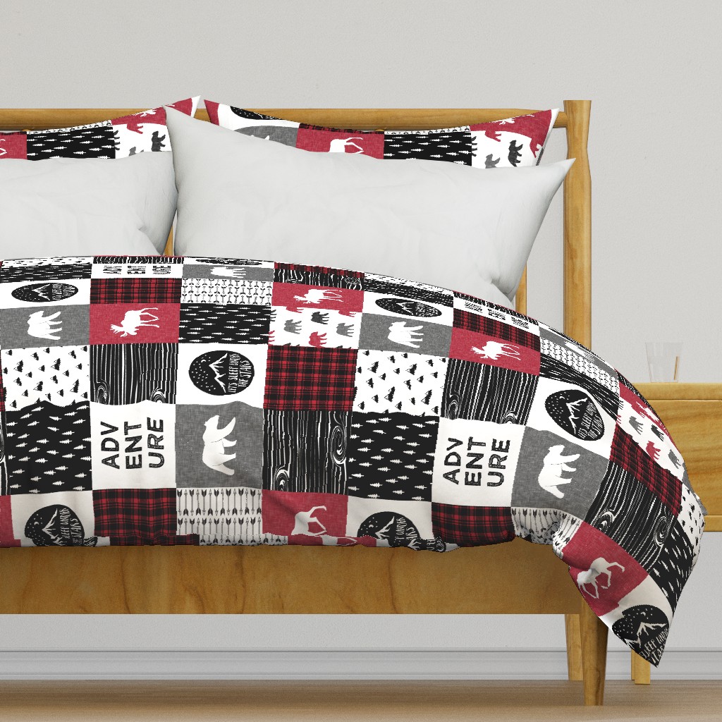 Happy Camper (90) || Wholecloth Quilt Top - Lumberjack collection