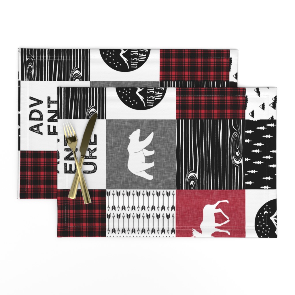 Happy Camper (90) || Wholecloth Quilt Top - Lumberjack collection