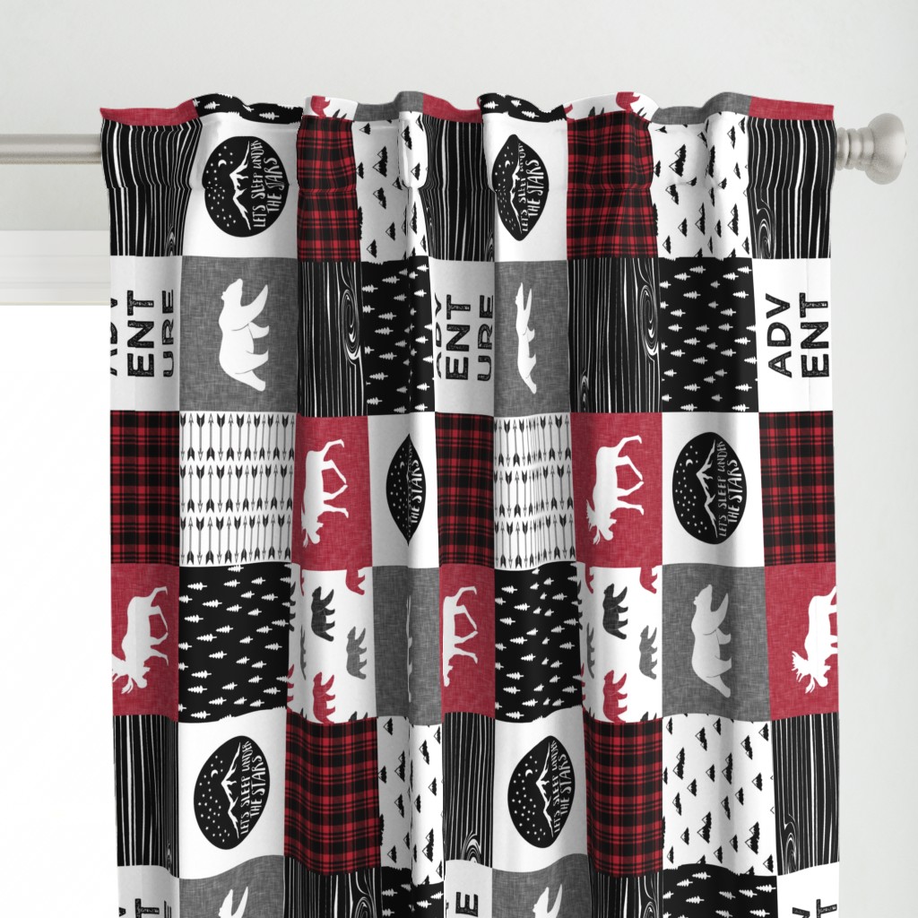 Happy Camper (90) || Wholecloth Quilt Top - Lumberjack collection