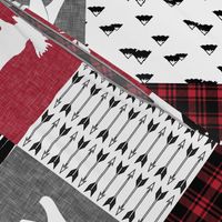 Happy Camper (90) || Wholecloth Quilt Top - Lumberjack collection