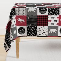 Happy Camper (90) || Wholecloth Quilt Top - Lumberjack collection