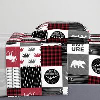 Happy Camper (90) || Wholecloth Quilt Top - Lumberjack collection