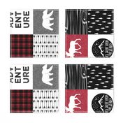 Happy Camper (90) || Wholecloth Quilt Top - Lumberjack collection