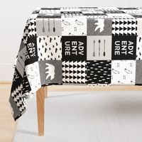 adventure wholecloth quilt top (6" squares) V2