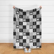 adventure wholecloth quilt top (6" squares) V2