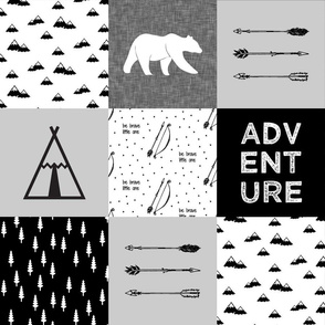 adventure wholecloth quilt top (6" squares) V2